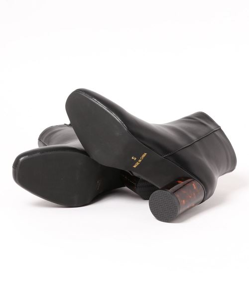 KOBE LETTUCE（コウベレタス）の「スクエアトゥサークルヒールショートブーツ（ブーツ・レディース・ブラック/モカ/ブラック系その他/キャメル・LL/M/L/S）」の17枚目の写真