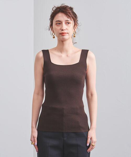 UNITED ARROWS（ユナイテッドアローズ）の「UBCB RY/N リブ キャミソール†◆（タンクトップ・レディース・ブラック/ホワイト/ダークブラウン・FREE）」の8枚目の写真