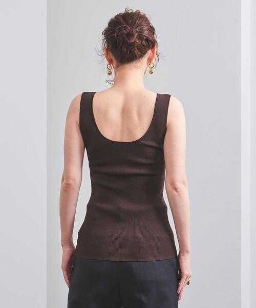 UNITED ARROWS（ユナイテッドアローズ）の「UBCB RY/N リブ キャミソール†◆（タンクトップ・レディース・ブラック/ホワイト/ダークブラウン・FREE）」の10枚目の写真