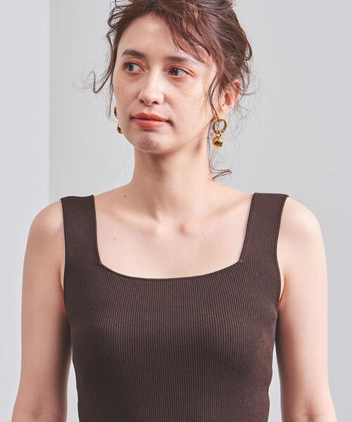 UNITED ARROWS（ユナイテッドアローズ）の「UBCB RY/N リブ キャミソール†◆（タンクトップ・レディース・ブラック/ホワイト/ダークブラウン・FREE）」の4枚目の写真