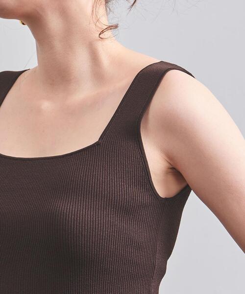 UNITED ARROWS（ユナイテッドアローズ）の「UBCB RY/N リブ キャミソール†◆（タンクトップ・レディース・ブラック/ホワイト/ダークブラウン・FREE）」の5枚目の写真