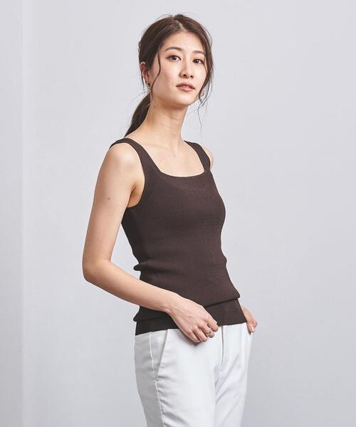 UNITED ARROWS（ユナイテッドアローズ）の「UBCB RY/N リブ キャミソール†◆（タンクトップ・レディース・ブラック/ホワイト/ダークブラウン・FREE）」の19枚目の写真