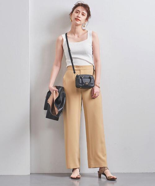 UNITED ARROWS（ユナイテッドアローズ）の「UBCB RY/N リブ キャミソール†◆（タンクトップ・レディース・ブラック/ホワイト/ダークブラウン・FREE）」の11枚目の写真