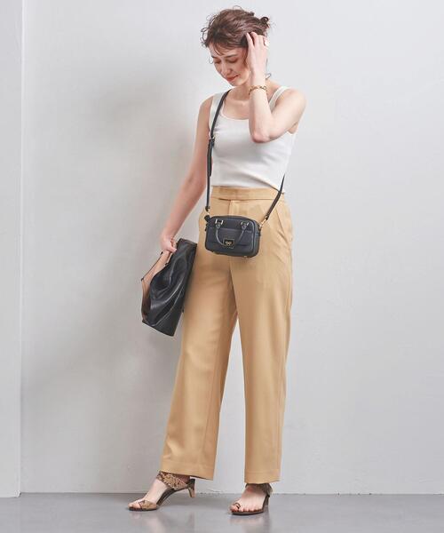 UNITED ARROWS（ユナイテッドアローズ）の「UBCB RY/N リブ キャミソール†◆（タンクトップ・レディース・ブラック/ホワイト/ダークブラウン・FREE）」の12枚目の写真