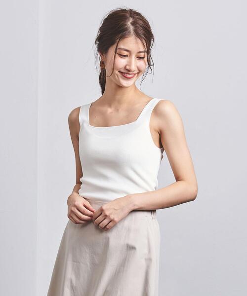 UNITED ARROWS（ユナイテッドアローズ）の「UBCB RY/N リブ キャミソール†◆（タンクトップ・レディース・ブラック/ホワイト/ダークブラウン・FREE）」の13枚目の写真