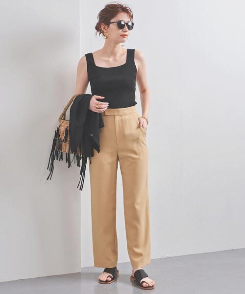 UNITED ARROWS（ユナイテッドアローズ）の「UBCB RY/N リブ キャミソール†◆（タンクトップ・レディース・ブラック/ホワイト/ダークブラウン・FREE）」の14枚目の写真