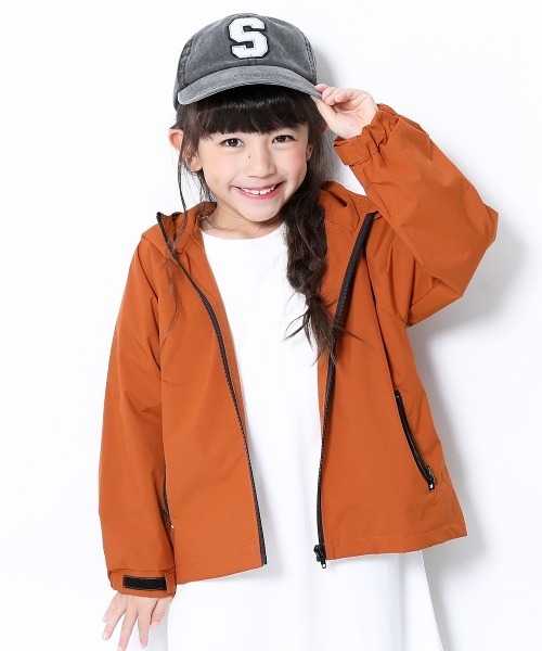 devirock（デビロック）の「ウインドブレーカー（ナイロンジャケット・キッズ・ブラック/ダークオリーブ/バイオレット/ダークベージュ/ダークオレンジ・150cm/160cm/120cm/130cm/140cm/110cm/100cm）」の5枚目の写真