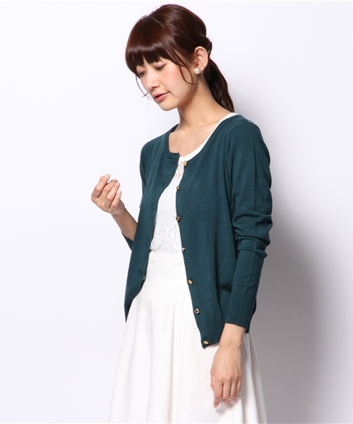 DISCOAT（ディスコート）の「【Discoat】マルチ釦カーディガン（カーディガン/ボレロ・レディース・グレー/ボルドー/ダークグリーン/ネイビー/ブルー系その他/ダークブルー/ワインレッド/ベージュ系その他/ピンク・ﾌﾘ-）」の18枚目の写真