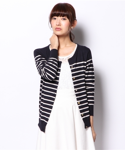 DISCOAT（ディスコート）の「【Discoat】マルチ釦カーディガン（カーディガン/ボレロ・レディース・グレー/ボルドー/ダークグリーン/ネイビー/ブルー系その他/ダークブルー/ワインレッド/ベージュ系その他/ピンク・ﾌﾘ-）」の7枚目の写真