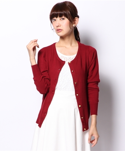 DISCOAT（ディスコート）の「【Discoat】マルチ釦カーディガン（カーディガン/ボレロ・レディース・グレー/ボルドー/ダークグリーン/ネイビー/ブルー系その他/ダークブルー/ワインレッド/ベージュ系その他/ピンク・ﾌﾘ-）」の8枚目の写真