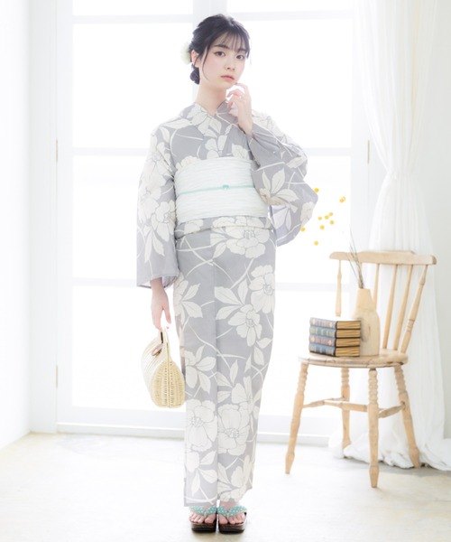 kimonomachi（キモノマチ）の「異素材MIX 編み籠バッグ 浴衣 バッグ　和装小物（かごバッグ・レディース・ベージュ/ネイビー×ホワイト/ネイビー系/ネイビー・ONE SIZE）」の10枚目の写真