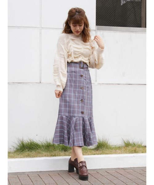 dazzlin　ラッフルマーメイドマキシスカート　デニム dazzlin（ダズリン）の「ラッフルマーメイドマキシスカート