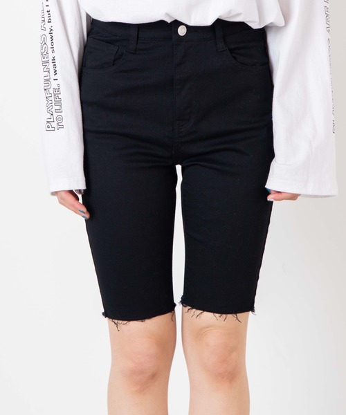 WEGO（ウィゴー）の「WEGO/ハーフスキニーパンツ（チノパンツ・レディース・ブラック・FREE）」の7枚目の写真