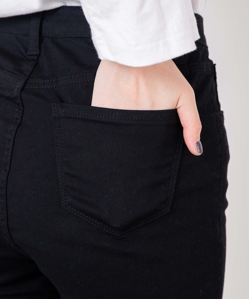 WEGO（ウィゴー）の「WEGO/ハーフスキニーパンツ（チノパンツ・レディース・ブラック・FREE）」の6枚目の写真