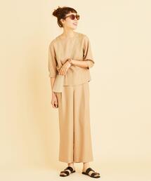 BEAUTY&YOUTH UNITED ARROWS | BY∴ リネンタッチタックワイドパンツ -ウォッシャブル-(その他パンツ)