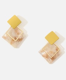 SQUARE ACRYL EARRINGS/スクエアアクリルピアス