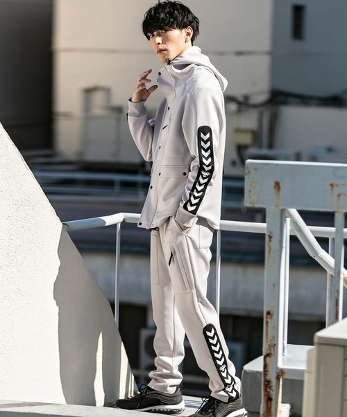 hummel（ヒュンメル）の「直営店・WEB限定 hummel(ヒュンメル)ポンチサイドラインパンツ（その他パンツ・メンズ・ブラック/グレー・S/M/L/XL）」の9枚目の写真