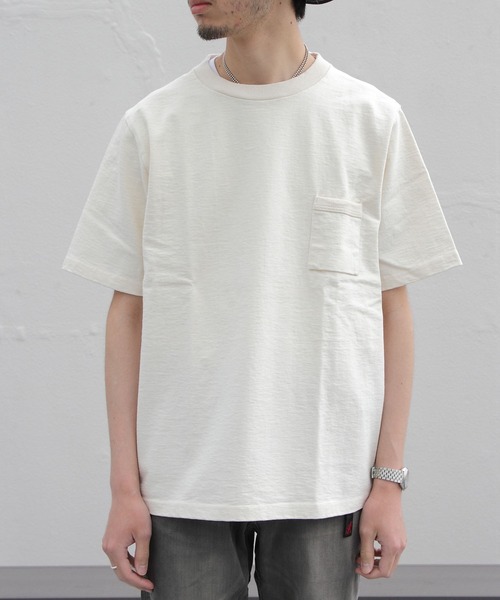 Jackman(ジャックマン)の「JACKMAN / ジャックマン 度詰めTシャツ DOTSUME TEE(Tシャツ/カットソー・メンズ・チャコールグレー/ホワイト/ナチュラル/ブルー/サックスブルー・M/L/XL)」の1枚目の写真