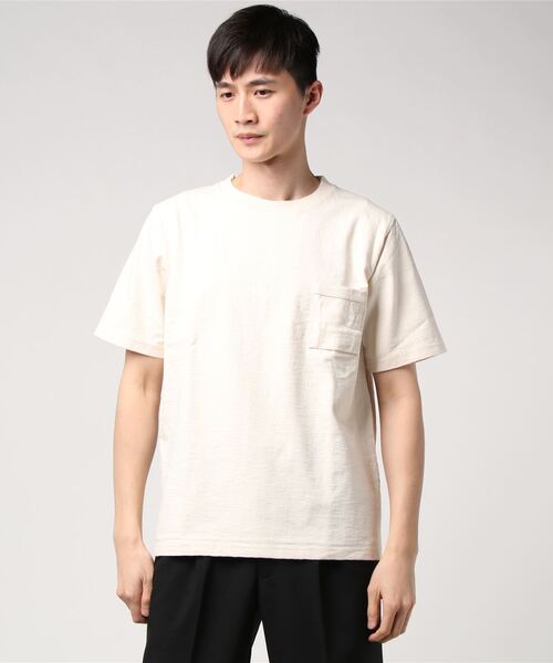 Jackman(ジャックマン)の「JACKMAN / ジャックマン 度詰めTシャツ DOTSUME TEE(Tシャツ/カットソー・メンズ・チャコールグレー/ホワイト/ナチュラル/ブルー/サックスブルー・M/L/XL)」の15枚目の写真