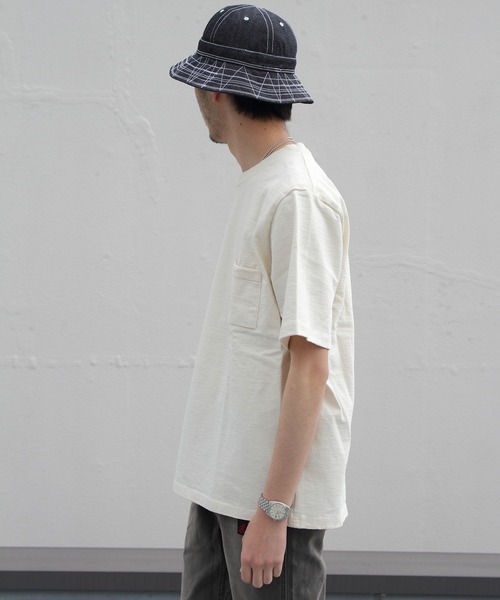 Jackman(ジャックマン)の「JACKMAN / ジャックマン 度詰めTシャツ DOTSUME TEE(Tシャツ/カットソー・メンズ・チャコールグレー/ホワイト/ナチュラル/ブルー/サックスブルー・M/L/XL)」の9枚目の写真