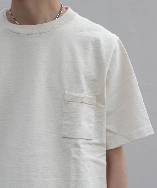 Jackman(ジャックマン)の「JACKMAN / ジャックマン 度詰めTシャツ DOTSUME TEE(Tシャツ/カットソー・メンズ・チャコールグレー/ホワイト/ナチュラル/ブルー/サックスブルー・M/L/XL)」の11枚目の写真