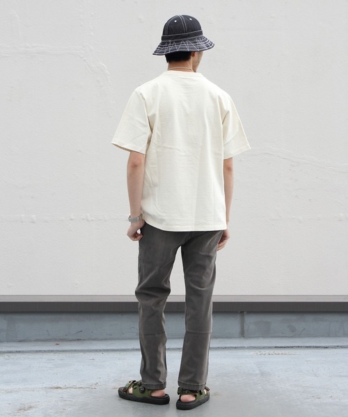 Jackman(ジャックマン)の「JACKMAN / ジャックマン 度詰めTシャツ DOTSUME TEE(Tシャツ/カットソー・メンズ・チャコールグレー/ホワイト/ナチュラル/ブルー/サックスブルー・M/L/XL)」の14枚目の写真