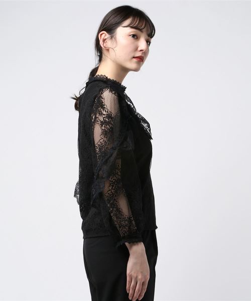トップス rojetta デコルテ開きパールデザインTOPS（Tシャツ/カットソー）｜ROJITA