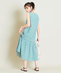 BEAUTY&YOUTH UNITED ARROWS | BY ギンガムチェックティアードノースリーブワンピース(ワンピース)