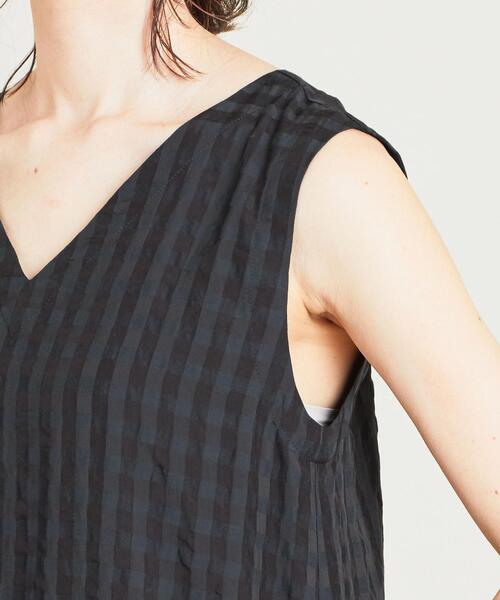 ユナイテッドアローズ ギンガムチェックティアードノースリーブワン BEAUTY&YOUTH UNITED ARROWS（ビューティーアンドユース