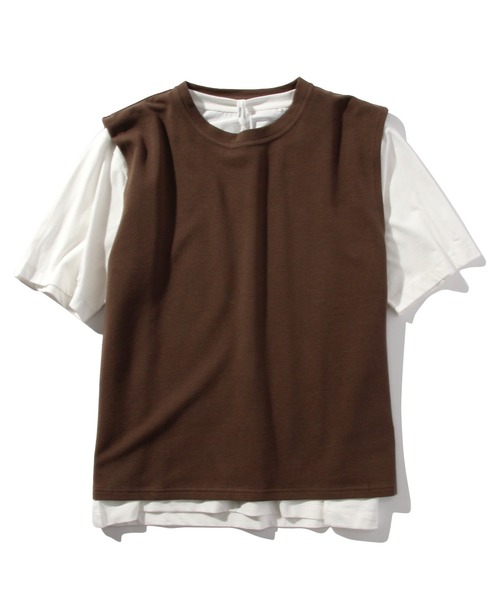 INASTUDIOS ZOO（イーナストゥディオスズー）の「「INASTUDIOS SELECT」ベストアンサンブルTシャツ（Tシャツ/カットソー・メンズ・ブラウン/ベージュ/カーキ/ブラック・MEDIUM/LARGE/X-LARGE）」の3枚目の写真