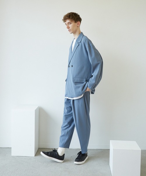 VIBGYOR（ヴィブジョー）の「VIBGYOR Select/梨地ジャージテーパード(BL)（スラックス・メンズ・ネイビー/ブラウン/ライトベージュ/ブラック/ミント/ブルー/グレイッシュベージュ・MEDIUM/LARGE）」の22枚目の写真