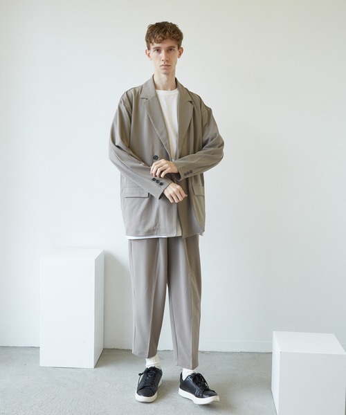 VIBGYOR（ヴィブジョー）の「VIBGYOR Select/梨地ジャージテーパード(BL)（スラックス・メンズ・ネイビー/ブラウン/ライトベージュ/ブラック/ミント/ブルー/グレイッシュベージュ・MEDIUM/LARGE）」の16枚目の写真