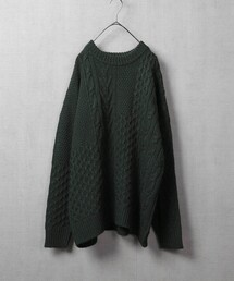 FREAK'S STORE | 【WEB限定】パッチワークケーブルニット (ボリューム袖)(ニット/セーター)