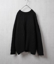 FREAK'S STORE | 【WEB限定】パッチワークケーブルニット (ボリューム袖)(ニット/セーター)