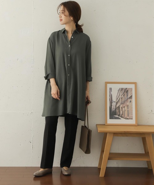 URBAN RESEARCH DOORS（アーバンリサーチドアーズ）の「スリムストレートトラウザー（その他パンツ・レディース・グレー系その他/ブラック/ベージュ・36/38）」の18枚目の写真