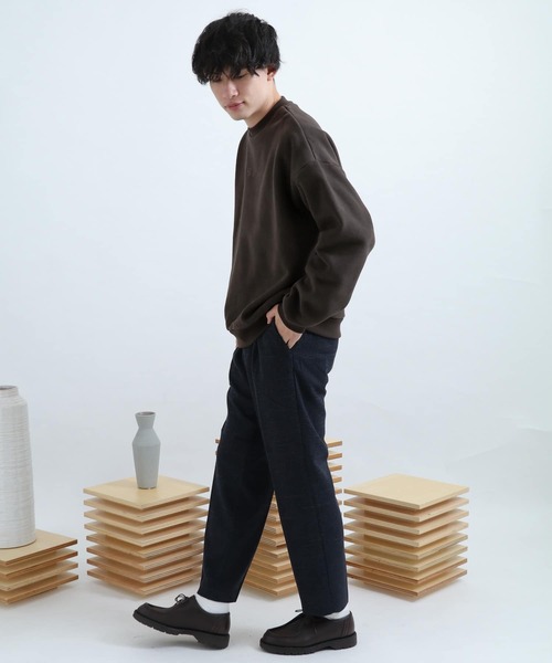 SENSE OF PLACE by URBAN RESEARCH（センスオブプレイスバイアーバンリサーチ）の「シシュウヘビーウエイトスウェットシャツ（スウェット・メンズ・チャコールグレー/ブルー/アイボリー/ミント/ベージュ・LARGE/MEDIUM）」の9枚目の写真