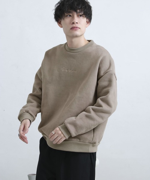 SENSE OF PLACE by URBAN RESEARCH（センスオブプレイスバイアーバンリサーチ）の「シシュウヘビーウエイトスウェットシャツ（スウェット・メンズ・チャコールグレー/ブルー/アイボリー/ミント/ベージュ・LARGE/MEDIUM）」の21枚目の写真
