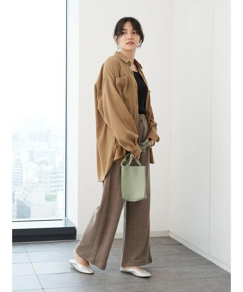 AMERICAN HOLIC（アメリカンホリック）の「モコモコイージーカットパンツ ＊（その他パンツ・レディース・ブラック/モカ・M/L）」の8枚目の写真