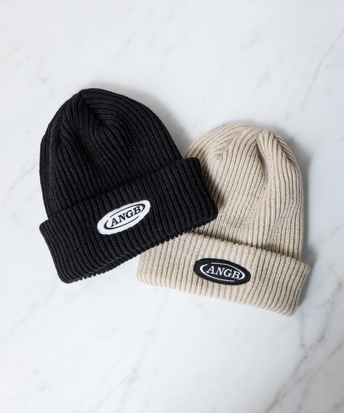 ANDGEEBEE（アンジービー）の「【UNISEX】ロゴワッペンニット帽