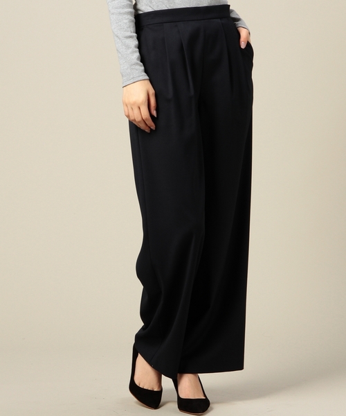 BEAUTY&YOUTH UNITED ARROWS（ビューティーアンドユースユナイテッドアローズ）の「BYTF トロ タックワイドパンツ◆（その他パンツ・レディース・ブラック/グレー/ネイビー・MEDIUM/SMALL）」の3枚目の写真