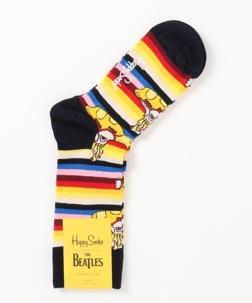 Happy Socks（ハッピーソックス）の「【66】【HAPPY SOCKS】Beatles コラボモデル（ソックス/靴下・レディース・イエロー/ブラック系その他/ブラック系その他2/ブラック系その他3/ブラック/ブルー/キナリ/ブラック系その他4/ホワイト/イエロー系その他/ブルー系その他/ネイビー・SMALL/MEDIUM）」の4枚目の写真