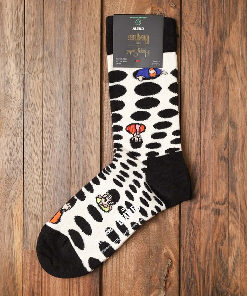 Happy Socks（ハッピーソックス）の「【66】【HAPPY SOCKS】Beatles コラボモデル（ソックス/靴下・レディース・イエロー/ブラック系その他/ブラック系その他2/ブラック系その他3/ブラック/ブルー/キナリ/ブラック系その他4/ホワイト/イエロー系その他/ブルー系その他/ネイビー・SMALL/MEDIUM）」の2枚目の写真