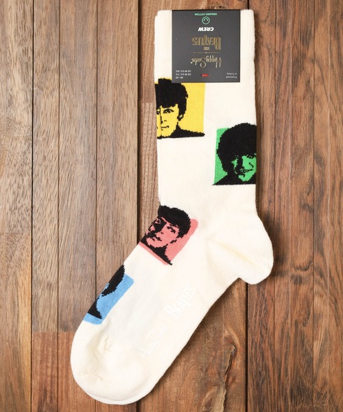 Happy Socks（ハッピーソックス）の「【66】【HAPPY SOCKS】Beatles コラボモデル（ソックス/靴下・レディース・イエロー/ブラック系その他/ブラック系その他2/ブラック系その他3/ブラック/ブルー/キナリ/ブラック系その他4/ホワイト/イエロー系その他/ブルー系その他/ネイビー・SMALL/MEDIUM）」の3枚目の写真