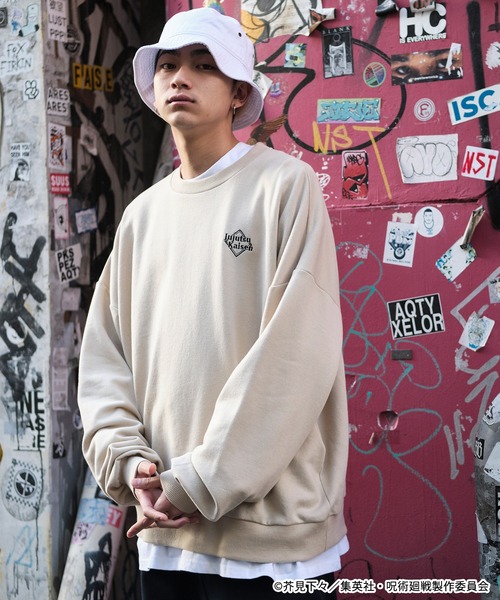 呪術廻戦】コラボ オーバーサイズ ロゴアニメプリント 裏毛