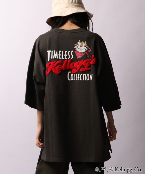 FUNALIVE（ファンアライブ）の「【Kellogg’s】BIGサガラ刺繍ｵｰﾊﾞｰｼﾙｴｯﾄTシャツ レトロVintageプリント（Tシャツ/カットソー・メンズ・オフホワイト/チャコールグレー/グリーン/イエロー・M/L/LL）」の2枚目の写真