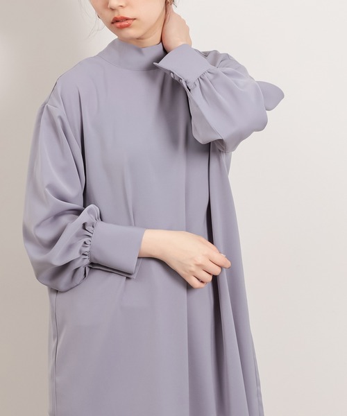 natural couture(ナチュラルクチュール)の「クラシカルボウタイワンピース(ワンピース・レディース・ブルー系その他/その他1/オフホワイト/ライトベージュ・FREE)」の15枚目の写真