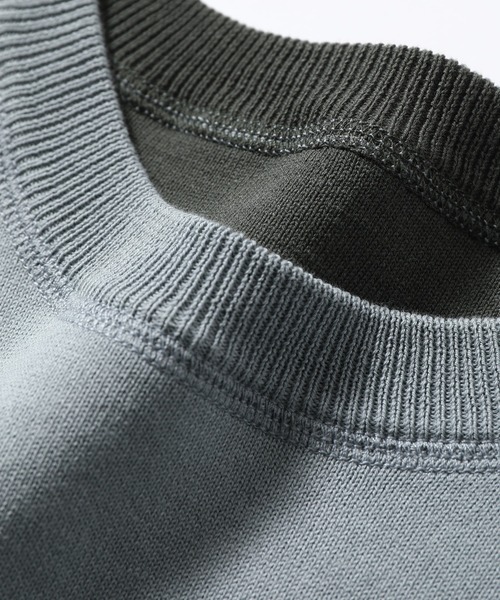 ADAM ET ROPE'（アダムエロペ）の「《21SS》リバーシブルクルーネック プルオーバー（ニット/セーター・メンズ・ブルーグレー/グレイッシュベージュ/ベージュ・L/M）」の14枚目の写真