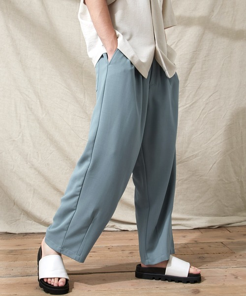 EMMA CLOTHES(エマクローズ)の「テックリネン ワイドシルエットダーツタックバルーンパンツ EMMA CLOTHES(その他パンツ・メンズ・ネイビー/パープル系その他/ベージュ/ブルー系その他/ホワイト/グレー系その他/ブラック/オリーブ・M/L/S)」の7枚目の写真