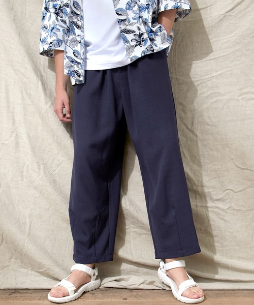 EMMA CLOTHES(エマクローズ)の「テックリネン ワイドシルエットダーツタックバルーンパンツ EMMA CLOTHES(その他パンツ・メンズ・ネイビー/パープル系その他/ベージュ/ブルー系その他/ホワイト/グレー系その他/ブラック/オリーブ・M/L/S)」の6枚目の写真