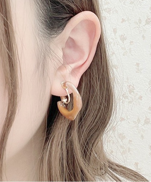 apres jour（アプレジュール）の「【apres jour×ARIAZ】アソートニュアンスイヤリング（イヤリング・レディース・ダークブラウン/アイボリー/その他/ピンクベージュ・FREE）」の2枚目の写真